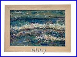 Sea Me, 18x13, Original Abstract Oil Painting, Art, Artist, Home Decor, Framed