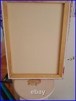 Self Portait of Woman. Red. Acrylic on Canvas 18x24 Original