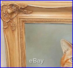 Shirley Original Oil On Canvas Brown Cat Painting