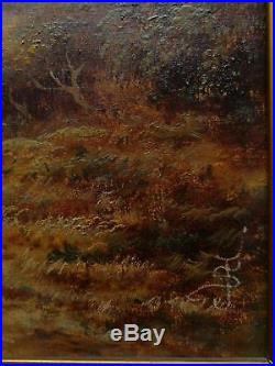 Sidney Yates Johnson Pair Of Original River Landscape Oil Paintings On Canvas