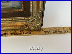 Signed Dorothy Dzigurski Oil Painting 20x16 Floral Art Vintage Gold Ornate Frame