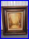 Signed-Framed-Original-Wood-Painting-Abstract-Italy-Cityscape-Bridge-Scene-01-jafv