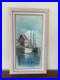 Signed-John-Luini-Fishing-Boats-Dock-Oil-Painting-on-Framed-Canvas-Mid-Century-01-ceph