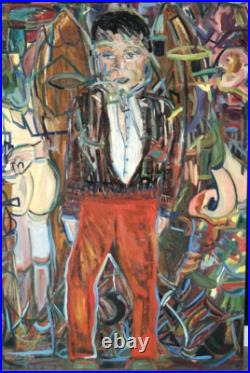 Signed Laura Davis Original Extra Large 48 x 72 Oil On Canvas Francis Bacon 3