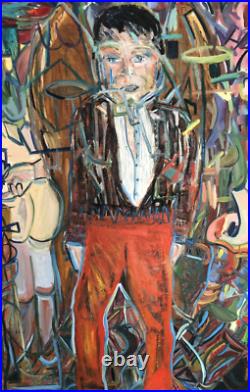 Signed Laura Davis Original Extra Large 48 x 72 Oil On Canvas Francis Bacon 3