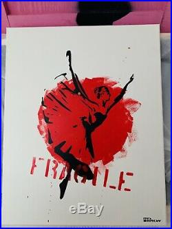 Signed Mrs Banksy Original Canvas Fragile Ballerina Bomb Hugger Not Print