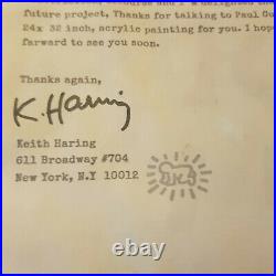 Signed Original Keith Haring, Painting on Canvas. Untitled, 1989 Provenance