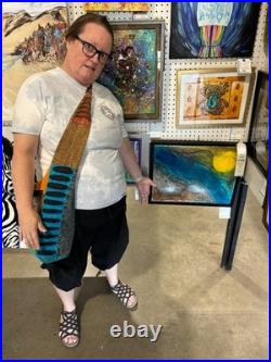 Silhouette of a Bull Vibrant Abstract Expressionism Canvas Painting