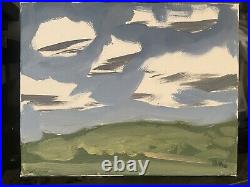 Small Cloud Sky Landscape Painting Oil On Canvas 8x10