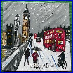 Snow Westminster Original Northern Art Oil Painting on Canvas Phil Lewis