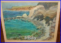 Sonia Handelsman Palos Verdes Coast Original Oil On Canvas Painting