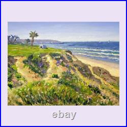 Stunning Oil Painting. Pacific Beach San Diego View. Original. Art Masterpiece
