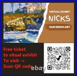 Stunning Oil Painting. Pacific Beach San Diego View. Original. Art Masterpiece