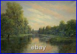 Stunning Robert Van Boskerck (1855-1932) Original Oil/Canvas River Scene C. 1900