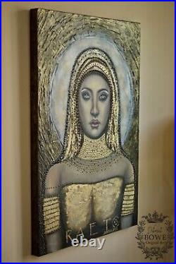 Sun Goddess original dimensional painting on canvas Original Art by Deborah Bowe