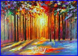 Sun Of January By Leonid Afremov Limited Edition Hand Embellished 30X40