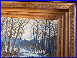 Superb Victor Shearer (1872 -1951) 1947 Winter Landscape Oil Painting -Framed