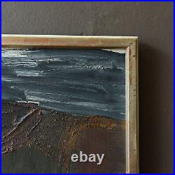 Swedish Abstract Oil On Canvas by Björn Blomberg, 1960's Vintage Painting