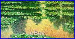 T. Denver-Lily Pond-Original Oil Painting on Stretched Canvas, Hand Signed