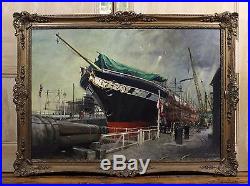 TERENCE CUNEO original 36x52in OIL ON CANVAS SS Great Britain + mouse
