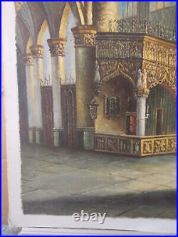 THE DOGES PALACE INTERIOR Original Reproduction Hand Painted on Canvas 20x24