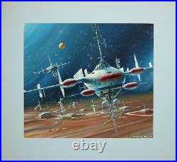 TONY FACHET-PA Superrealist-Original Signed Oil-Spaceship Sci-Fi/Retrofuturism