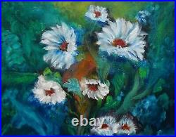 TWO OIL PAINTINGS DAISIES AND PEONY OriginalOil Painting, COLOR, COLOR