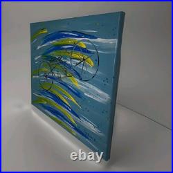 Tandem Bicycle Painting on canvas One Of Kind Original Art Signed by Artist