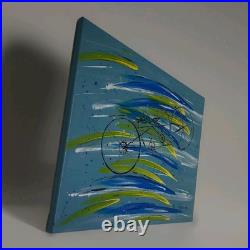 Tandem Bicycle Painting on canvas One Of Kind Original Art Signed by Artist