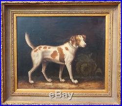 Terrier Hound Dog Original JOHN GRAY Signed Painting Oil On Canvas Hunting Art