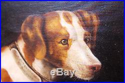 Terrier Hound Dog Original JOHN GRAY Signed Painting Oil On Canvas Hunting Art