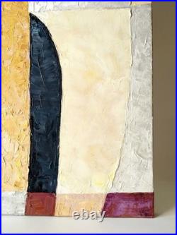 Textured Geometric Color Block Abstract Oil Painting Modern 20x28 Canvas