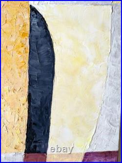 Textured Geometric Color Block Abstract Oil Painting Modern 20x28 Canvas