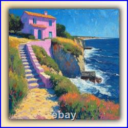 The Cape House Artist Signed Original Painting on Canvas 20x30