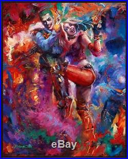 The Joker and Harley Quinn by Blend Cota 60 X 48 Original Oil on Canvas