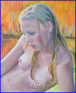 The Naiads Erotic Art. Original Painting Acrylic Canvas 24x36 Stretched/Framed
