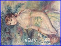 The ORIGINAL ON CANVAS PAINTING SIGNED MASTERPIECE BY PIERRE AUGUSTE RENOIR 1888