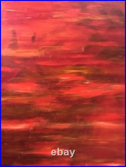 The Planet Mars. 30 x 40 Original /Acryclic Painting On Canvas. Signed
