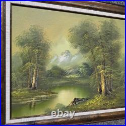 Tok Hwang Original Oil On Canvas Alaskan River Scene Signed & Numbered