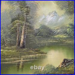 Tok Hwang Original Oil On Canvas Alaskan River Scene Signed & Numbered