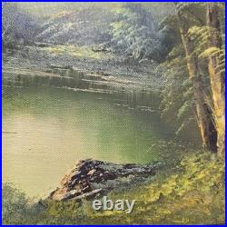 Tok Hwang Original Oil On Canvas Alaskan River Scene Signed & Numbered