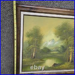 Tok Hwang Original Oil On Canvas Alaskan River Scene Signed & Numbered