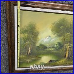 Tok Hwang Original Oil On Canvas Alaskan River Scene Signed & Numbered