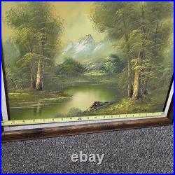 Tok Hwang Original Oil On Canvas Alaskan River Scene Signed & Numbered