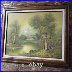 Tok Hwang Original Oil On Canvas Alaskan River Scene Signed & Numbered