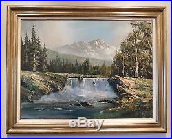 Tom J. Dooley Original Oil On Canvas Painting Mountain Landscape