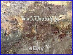 Tom J. Dooley Original Oil On Canvas Painting Mountain Landscape
