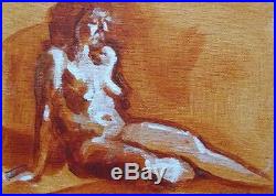 Tonal Nude 1 Original Impressionist Oil Painting on Canvas by Fenwick