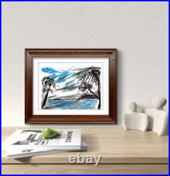 Tropical Paradise II Contemporary Expressionist Original Painting 11x14 Shibumi