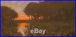 Twilight Tonalist Wetlands Impressionism Art Oil Painting Landscape dawn sun